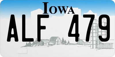 IA license plate ALF479