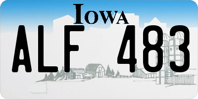 IA license plate ALF483