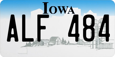 IA license plate ALF484
