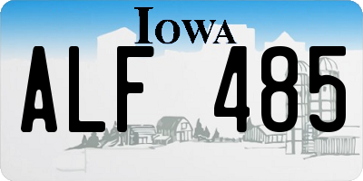 IA license plate ALF485