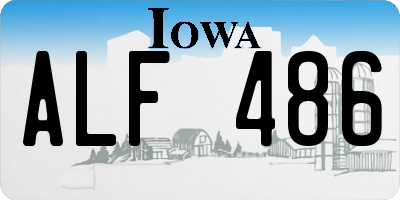 IA license plate ALF486