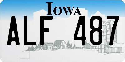 IA license plate ALF487