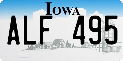 IA license plate ALF495