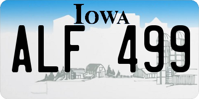 IA license plate ALF499