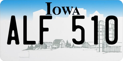 IA license plate ALF510