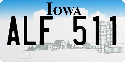 IA license plate ALF511