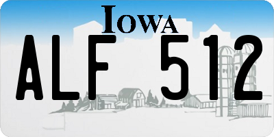 IA license plate ALF512