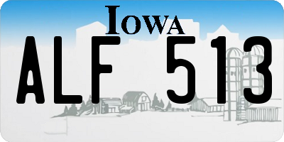 IA license plate ALF513