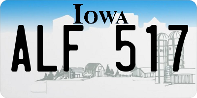IA license plate ALF517