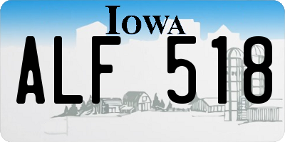 IA license plate ALF518