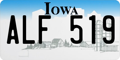 IA license plate ALF519