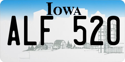 IA license plate ALF520