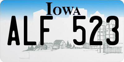 IA license plate ALF523