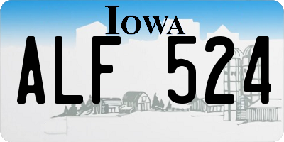 IA license plate ALF524