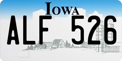 IA license plate ALF526