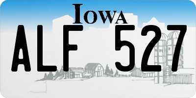 IA license plate ALF527