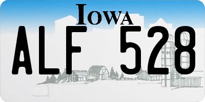 IA license plate ALF528