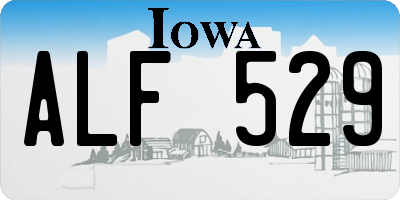 IA license plate ALF529