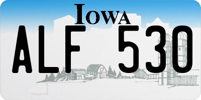 IA license plate ALF530