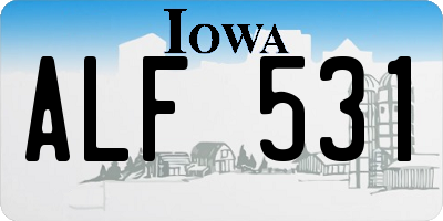 IA license plate ALF531