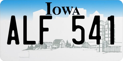 IA license plate ALF541