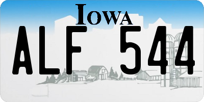 IA license plate ALF544