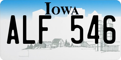 IA license plate ALF546