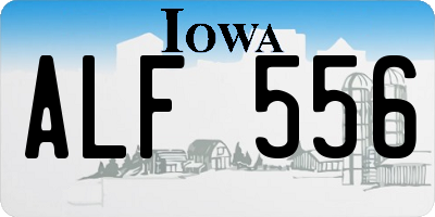 IA license plate ALF556