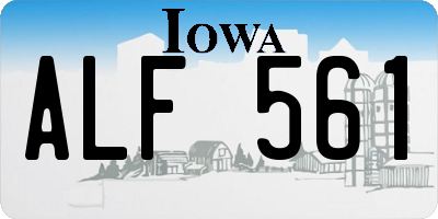 IA license plate ALF561