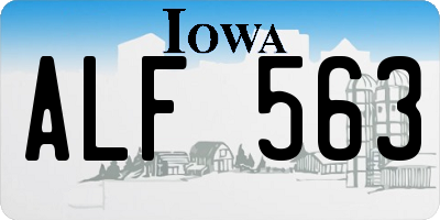 IA license plate ALF563