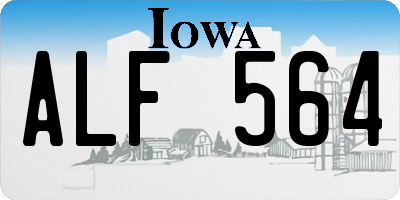 IA license plate ALF564