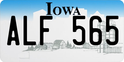 IA license plate ALF565