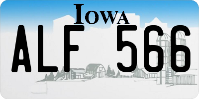 IA license plate ALF566