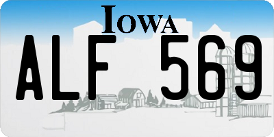 IA license plate ALF569