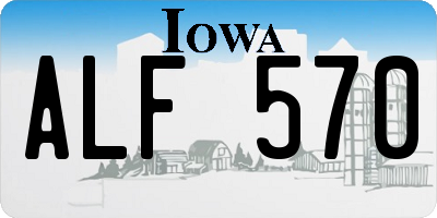 IA license plate ALF570