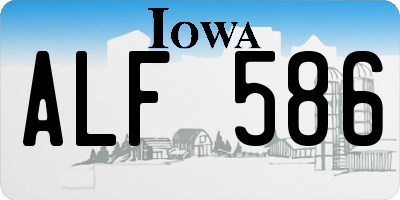 IA license plate ALF586