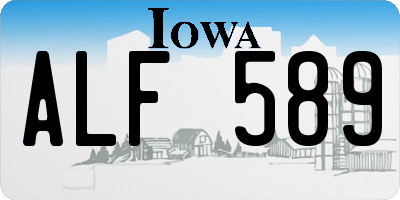 IA license plate ALF589