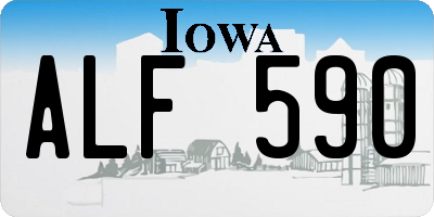 IA license plate ALF590