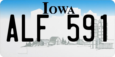 IA license plate ALF591