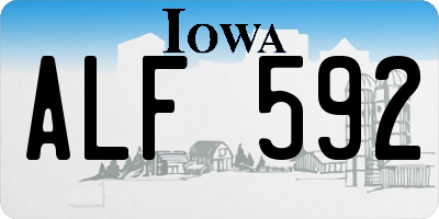 IA license plate ALF592
