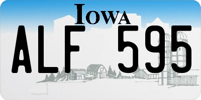IA license plate ALF595
