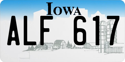 IA license plate ALF617