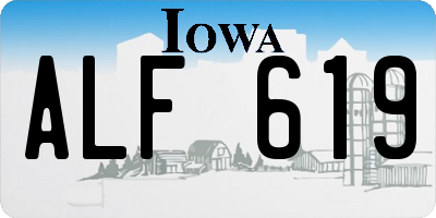 IA license plate ALF619
