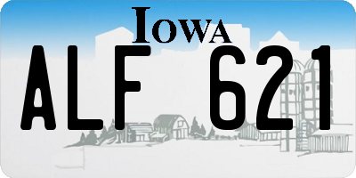 IA license plate ALF621