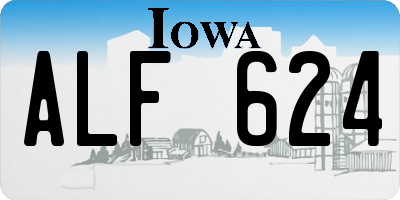 IA license plate ALF624