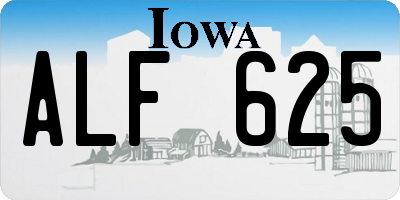 IA license plate ALF625