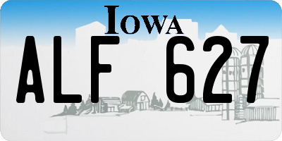 IA license plate ALF627