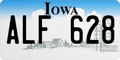 IA license plate ALF628
