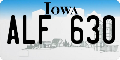 IA license plate ALF630