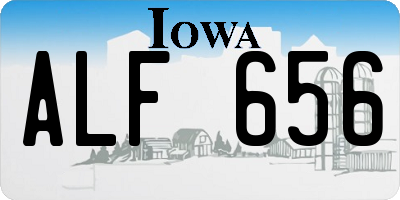IA license plate ALF656